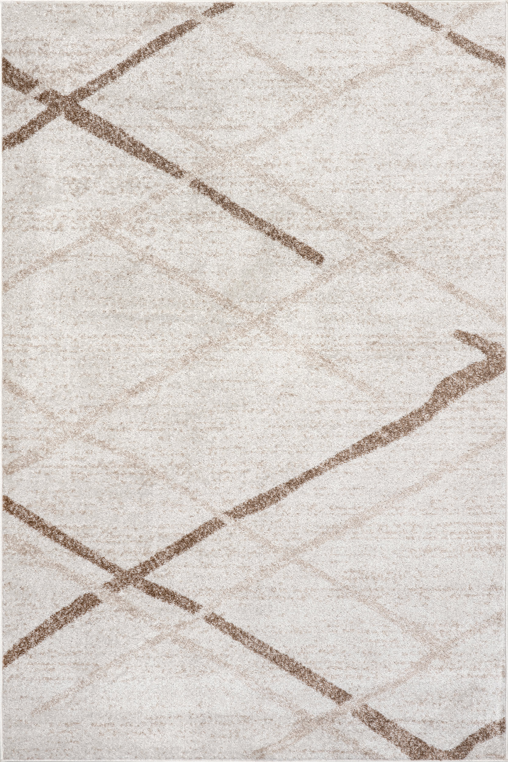 Broken Lattice Rug | Light Brown Main image
