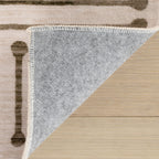 Revelyn Geometric Washable Rug | Brown
