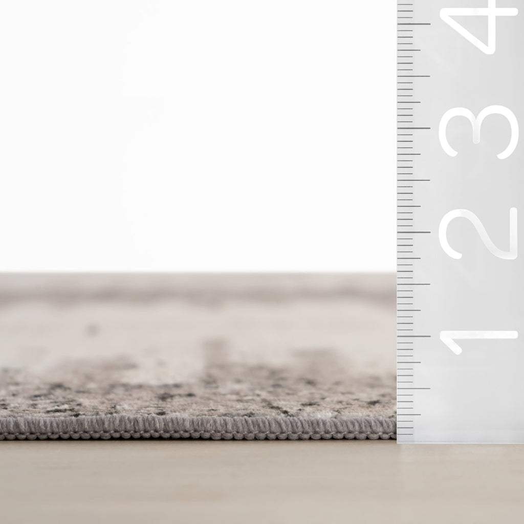 Fauzi Bohemian Washable Rug | Ivory