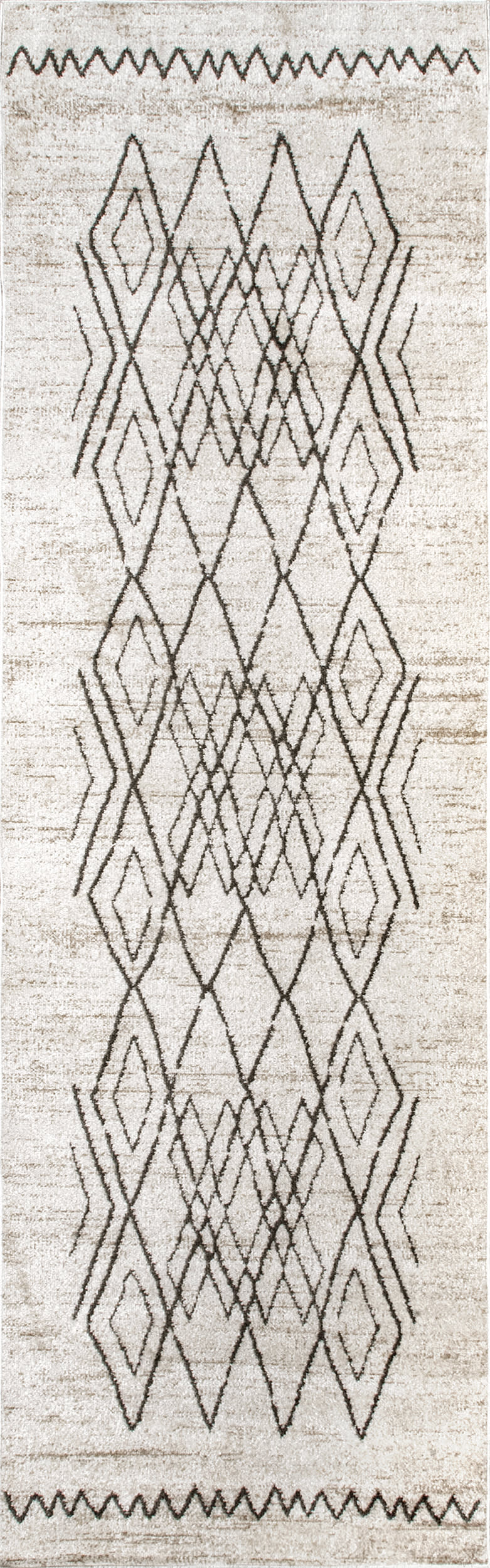 Teagan Washable Zig Zag Rug | Beige Main image