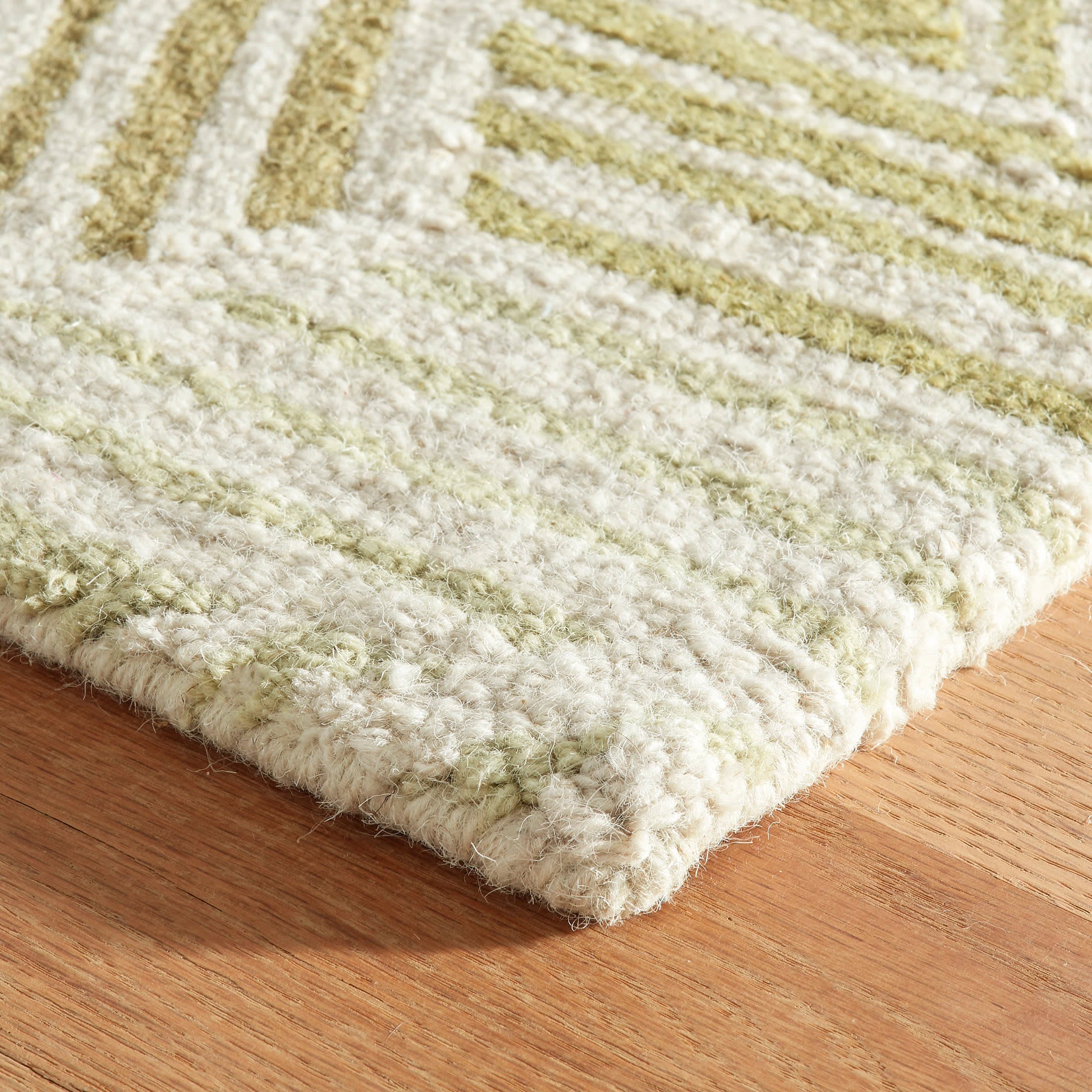 Karari Hand Hooked Wool Rug | Moss