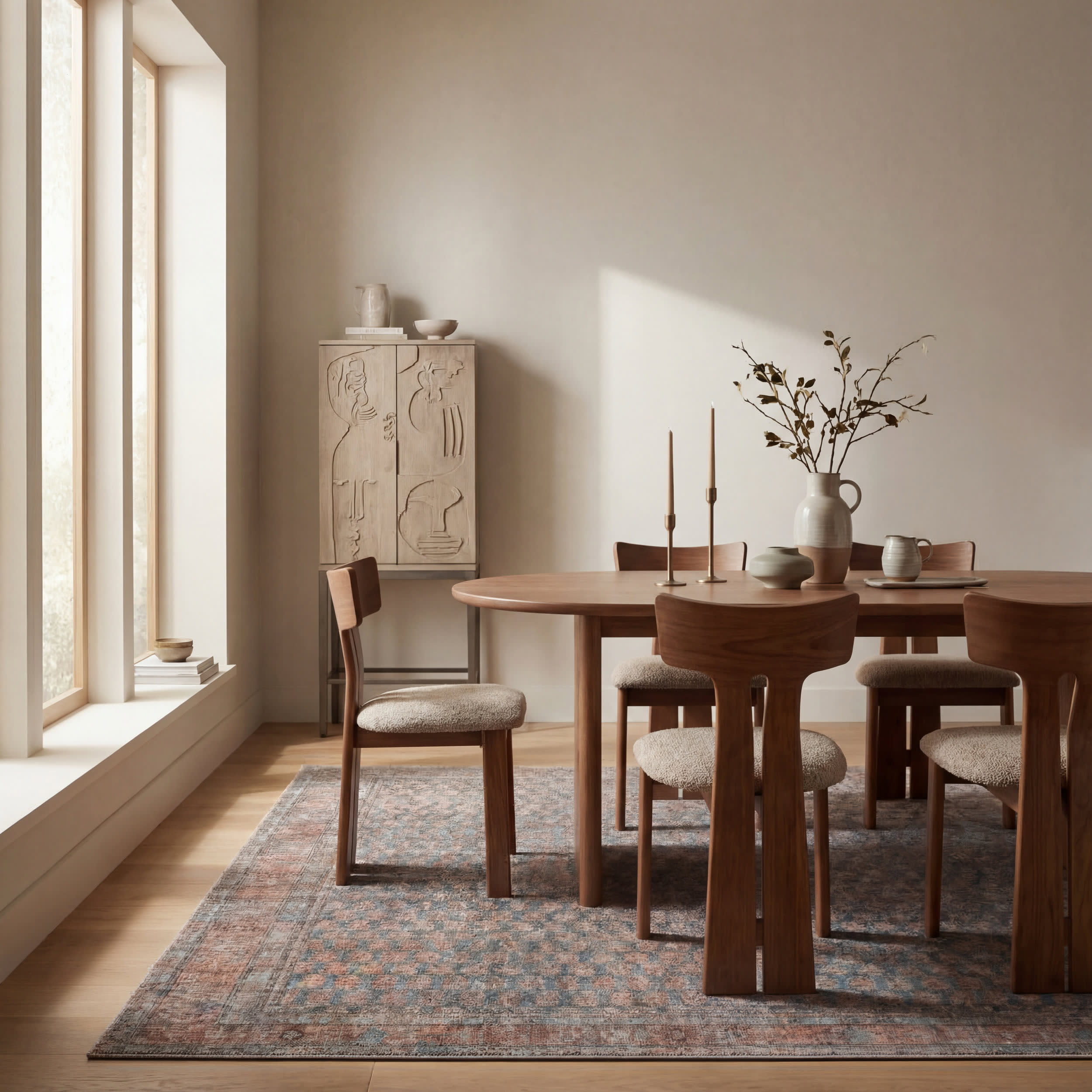 Ferelith Vintage & Distressed Washable Rug | Rust