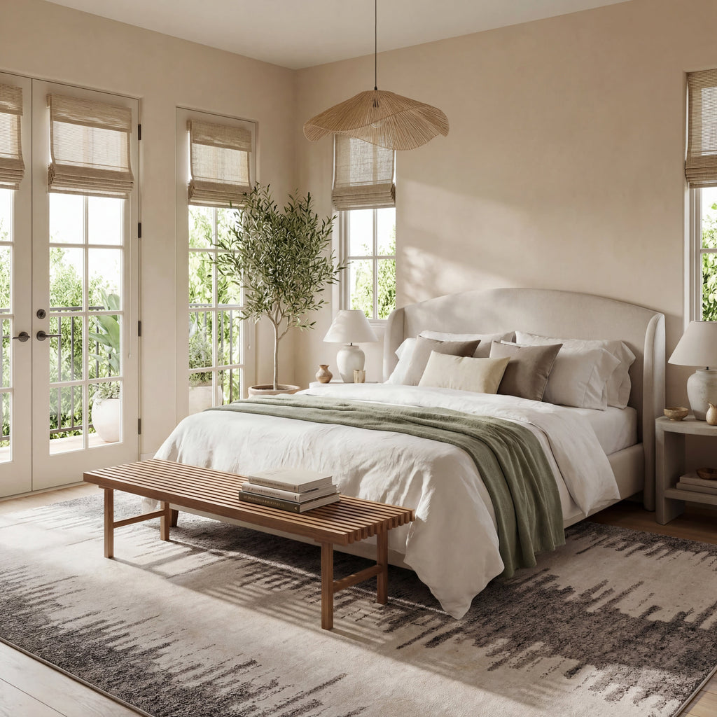 Fauzi Bohemian Washable Rug | Ivory
