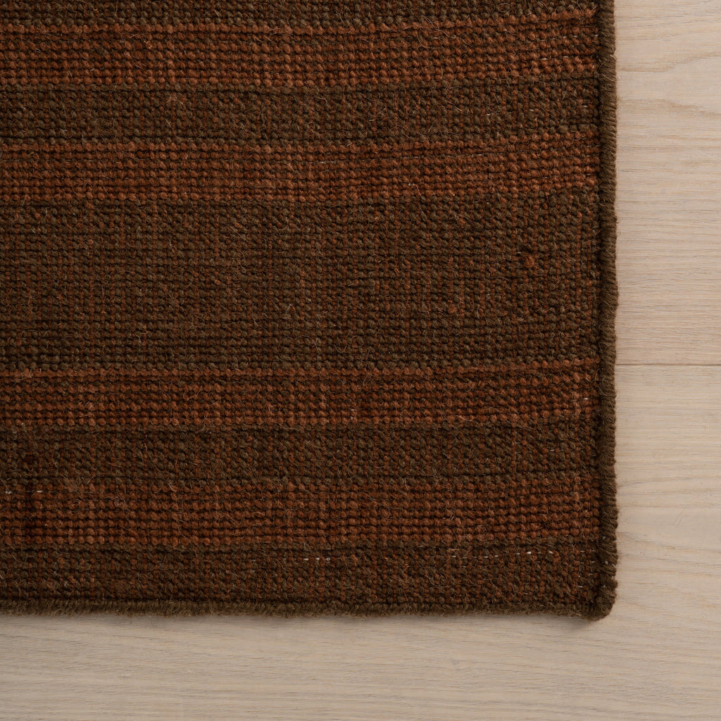 Oriya Wool Modern Transitional Rug | Rust