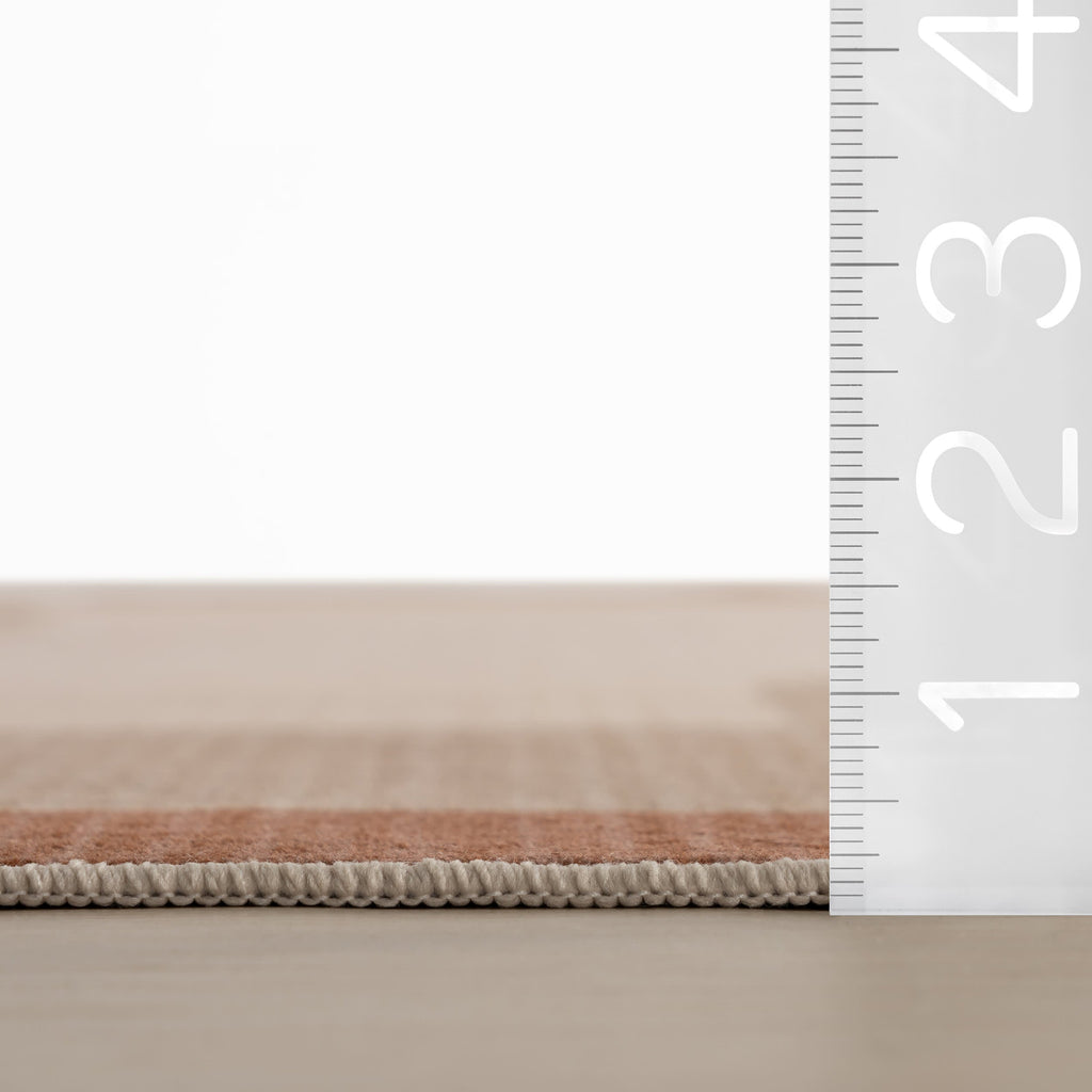 Enice Abstract Washable Rug | Brown