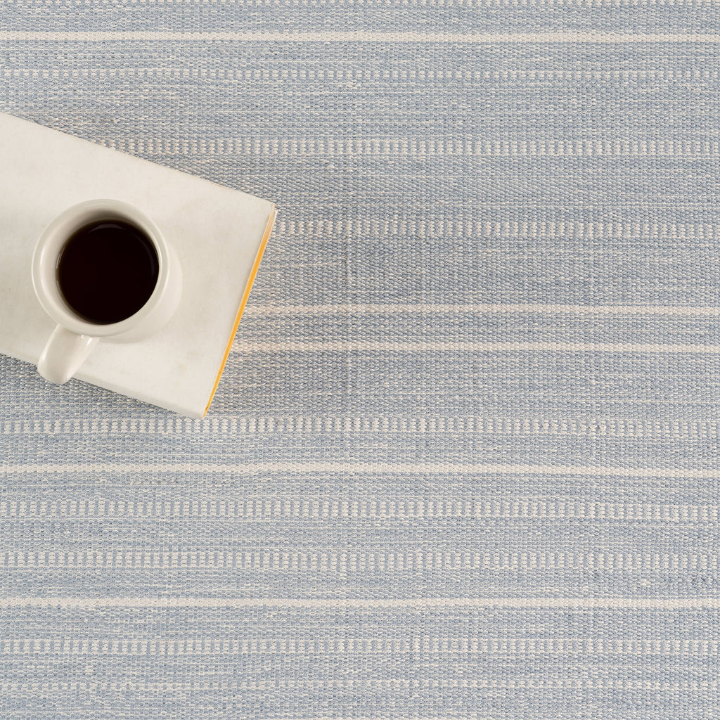 Skipper Stripe Handwoven Indoor/Outdoor Rug | Swedish Blue