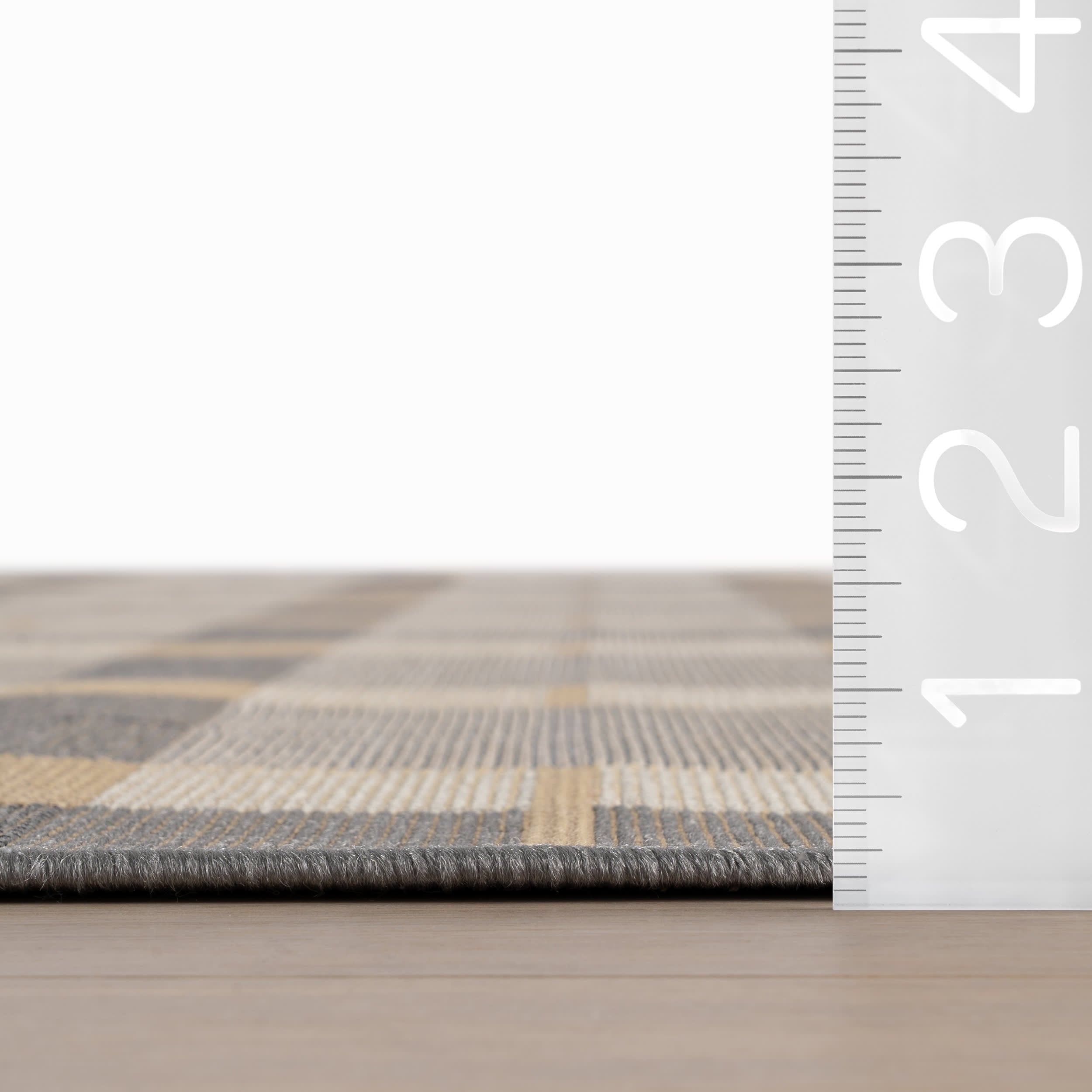 Sundara Modern Plaid Indoor/Outdoor Rug | Blue