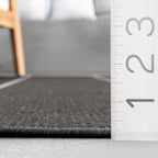 Venetian Pinstripes Indoor/Outdoor Rug | Black