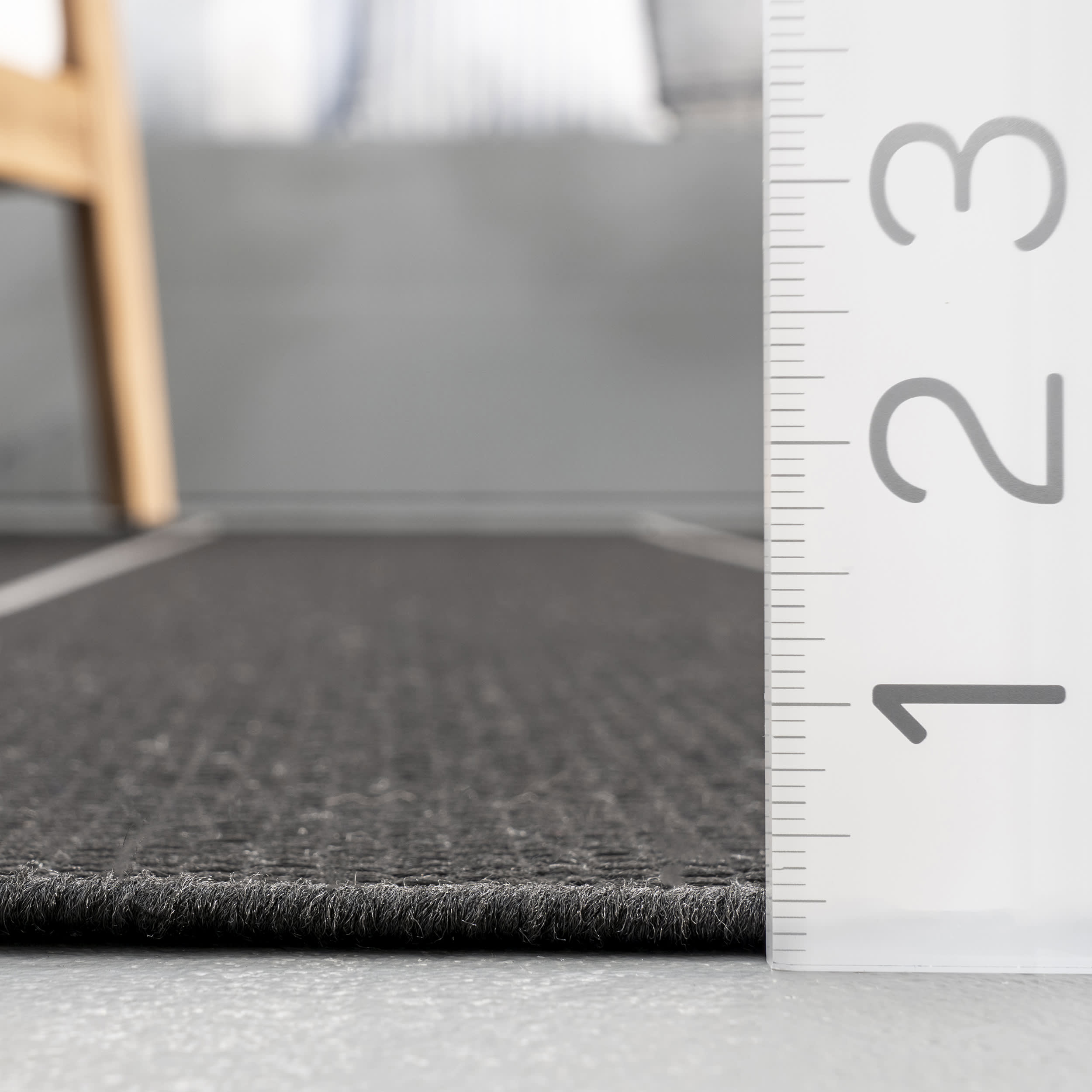 Venetian Pinstripes Indoor/Outdoor Rug | Black