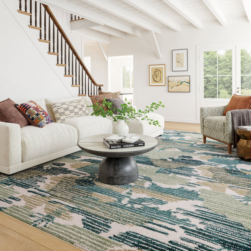 Ladycross Machine Washable Rug | Green