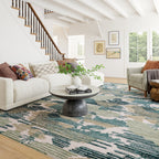 Ladycross Machine Washable Rug | Green