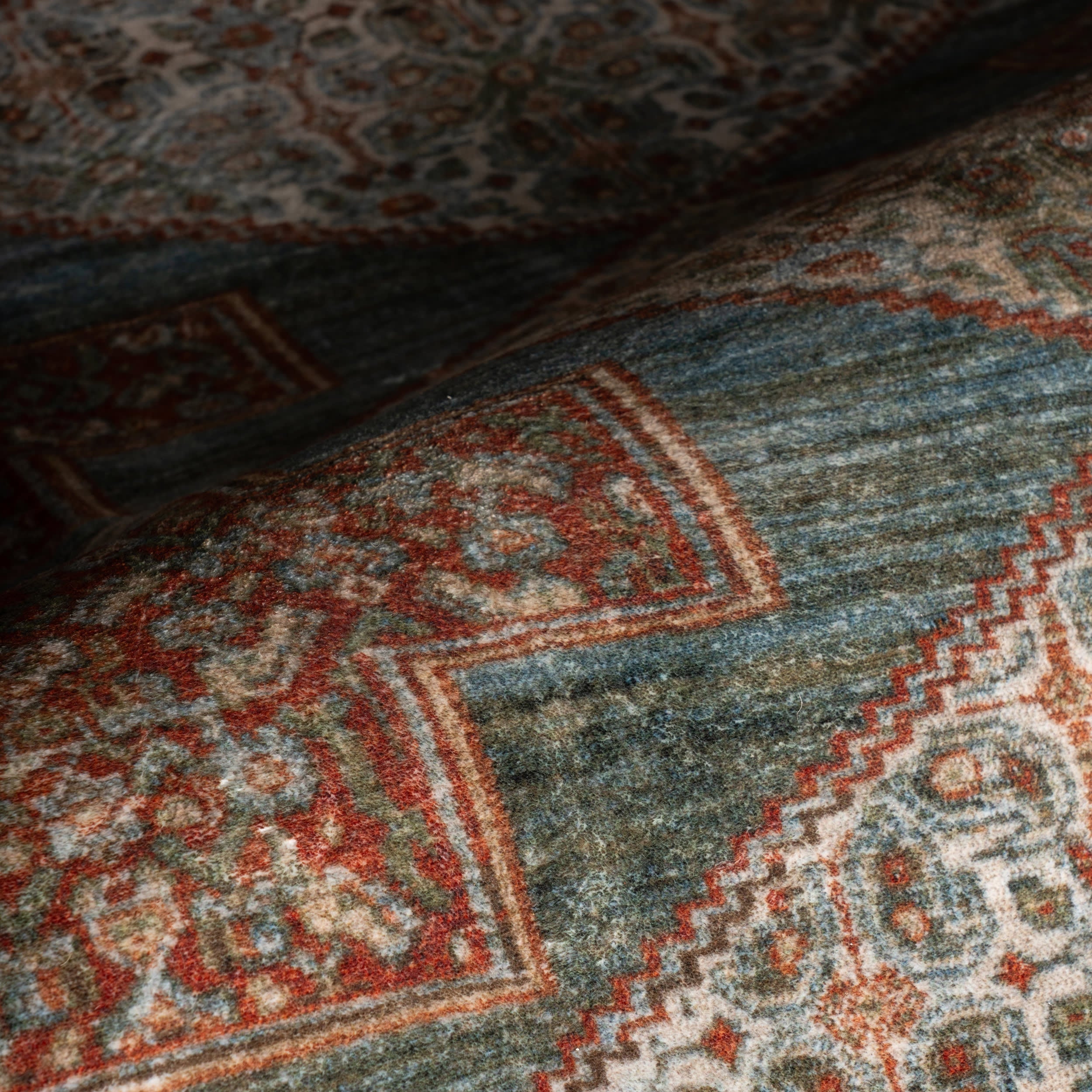 Muril Medallion Washable Rug | Multicolor