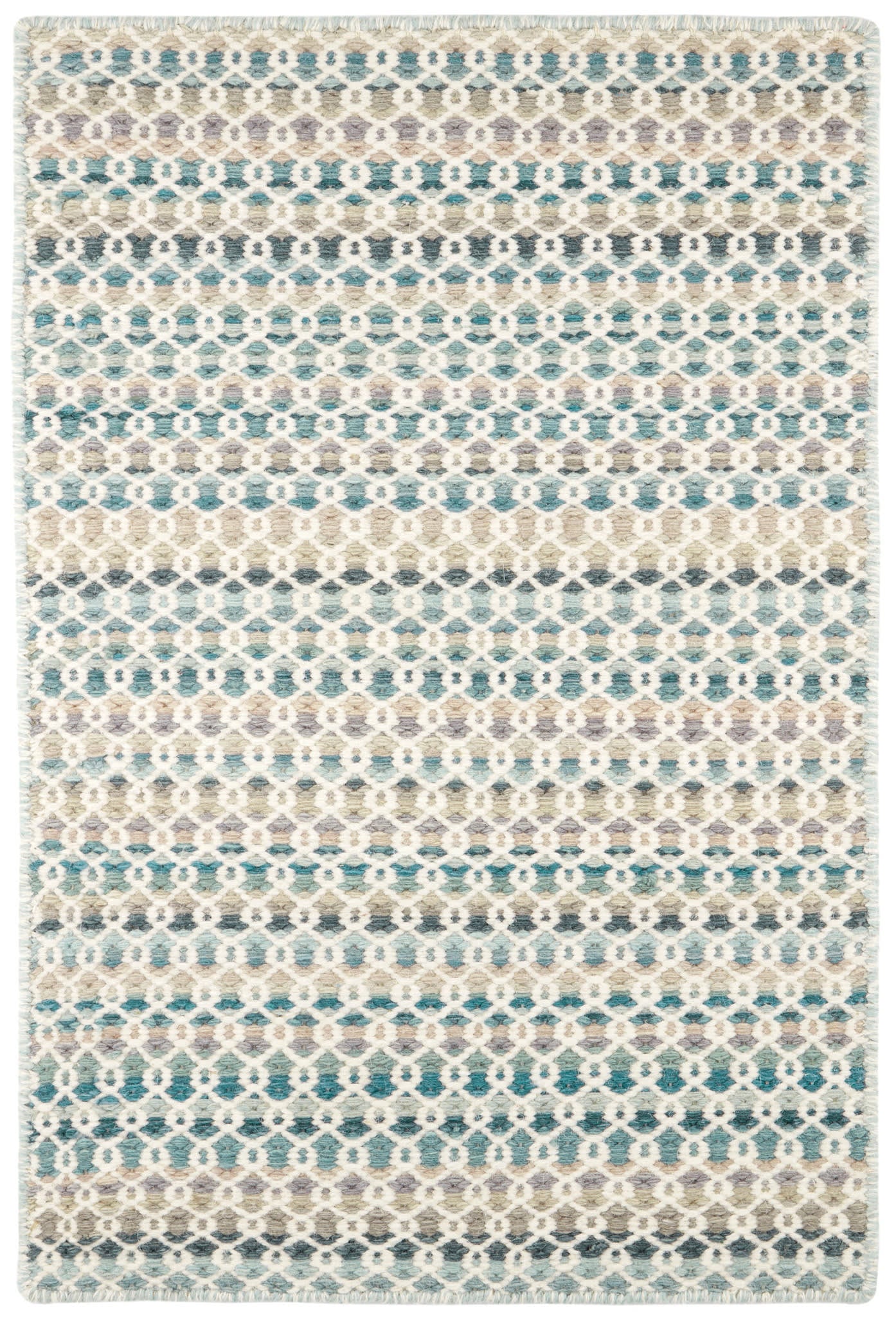 Poppy Handwoven Wool Rug | Blue Main image