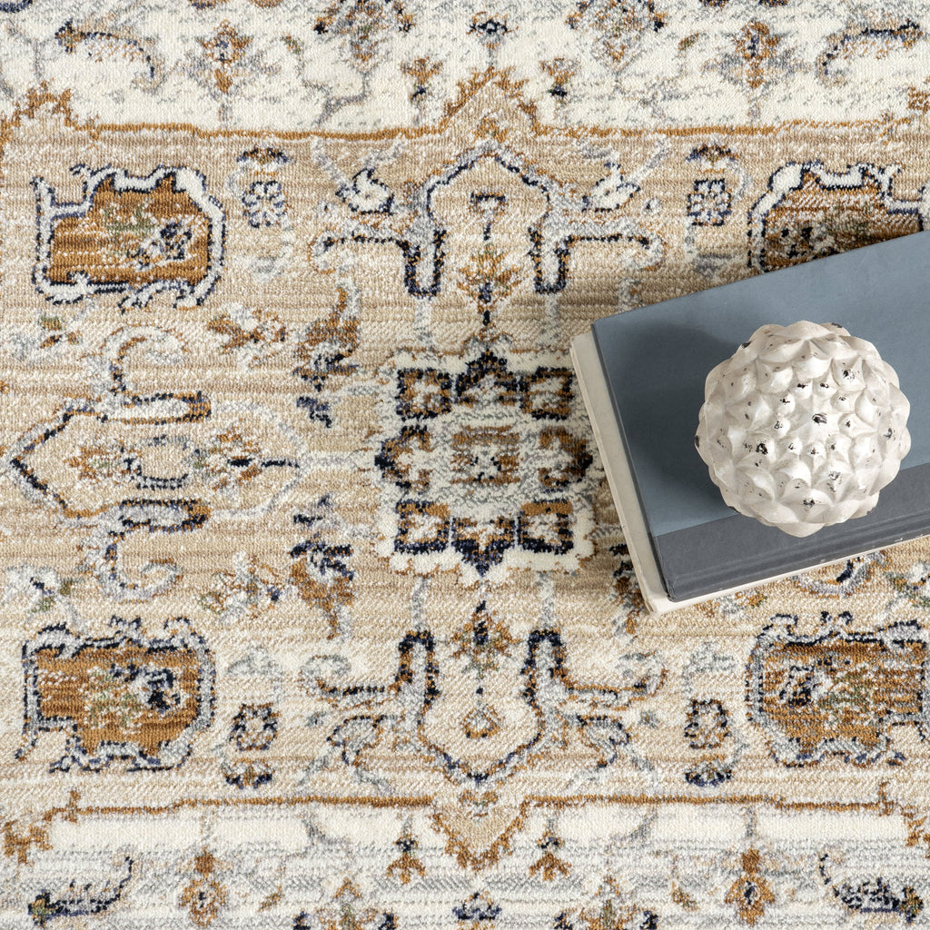 Angelique Vintage Medallion Rug | Light Blue