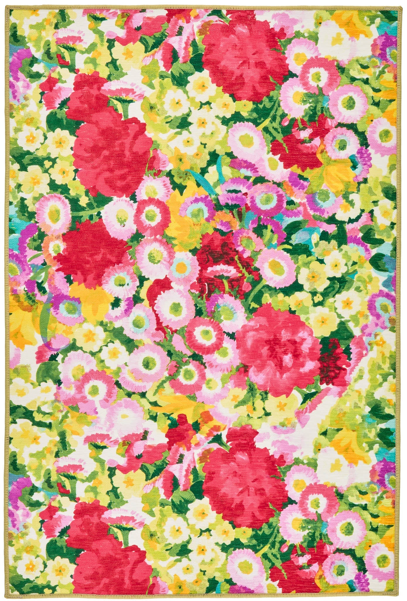 Chamomile Cluster Machine Washable Rug | Multi Image secondaire du produit