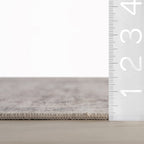 Clanese Oriental and Persian Washable Rug | Grey