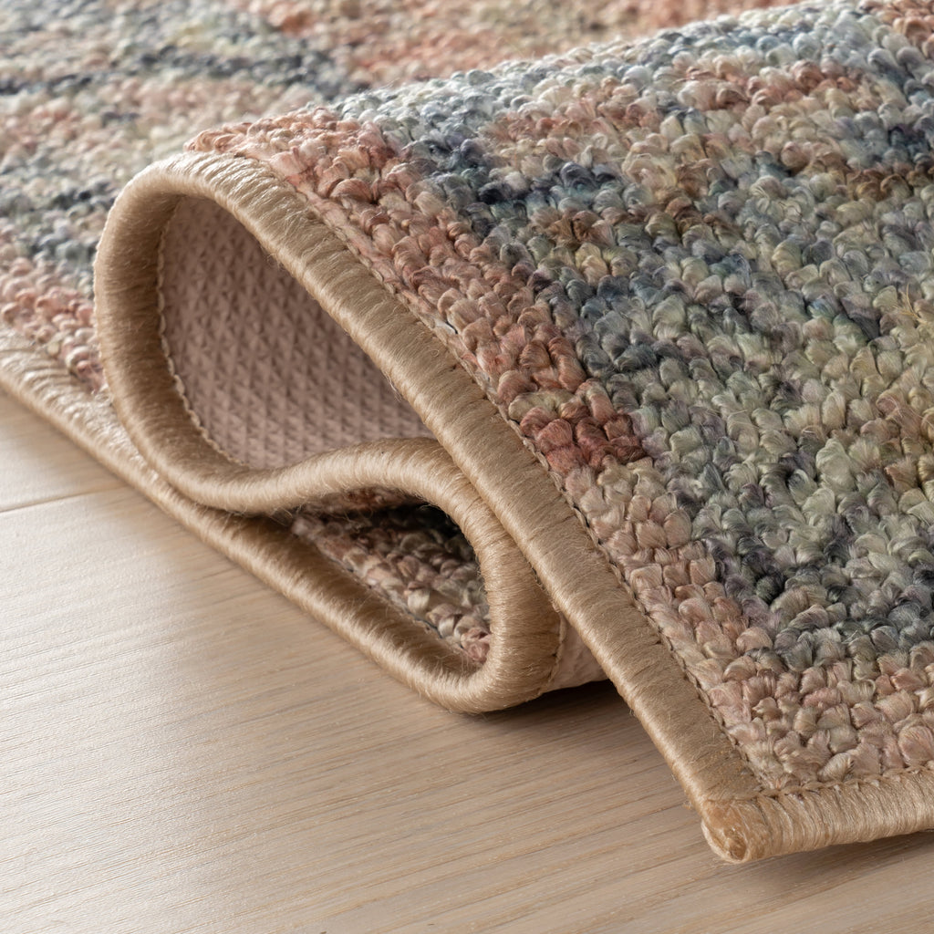 Mirelda Traditional Bordered Washable Rug | Peach