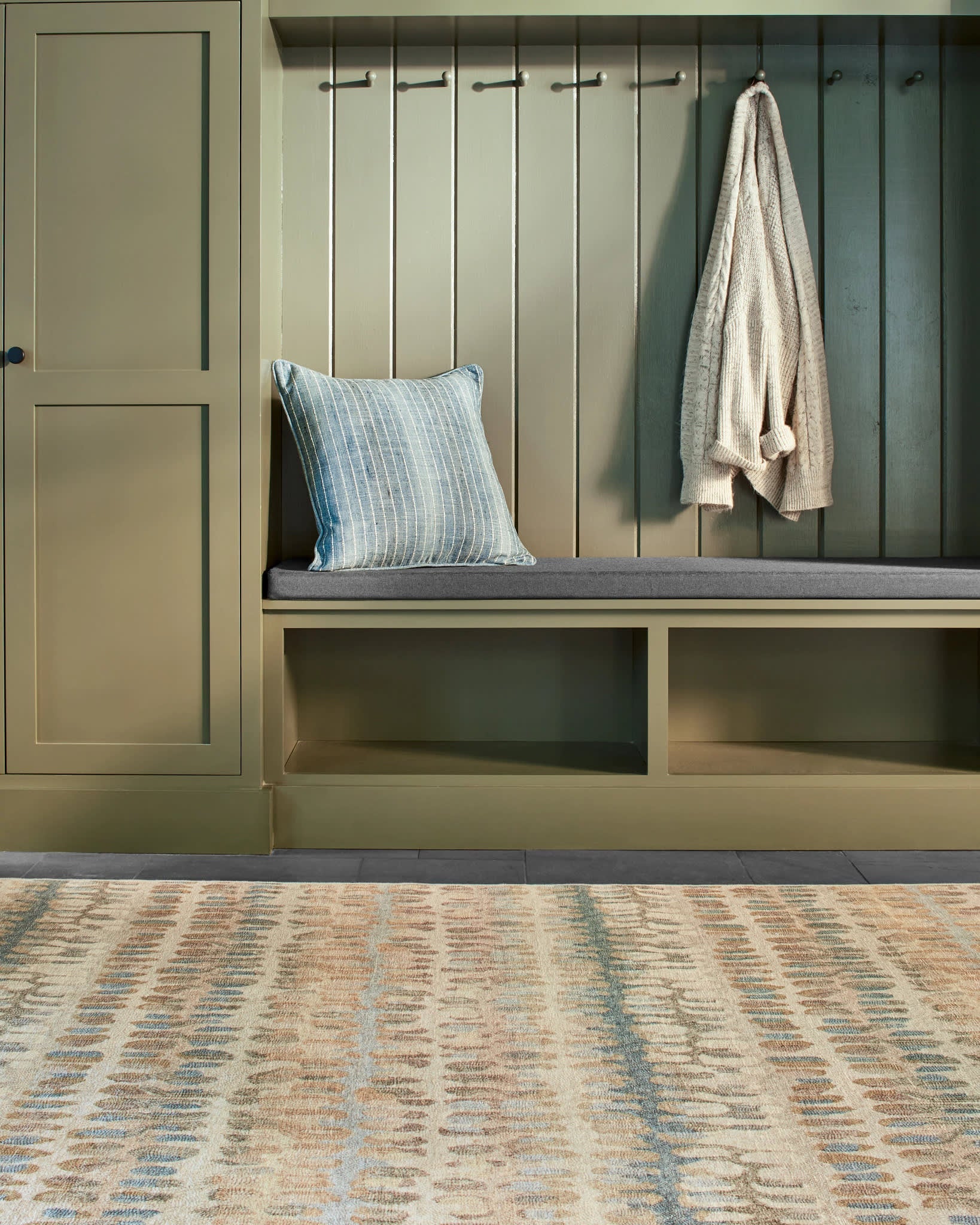 Paint Chip Machine Washable Rug | Natural Secondary image