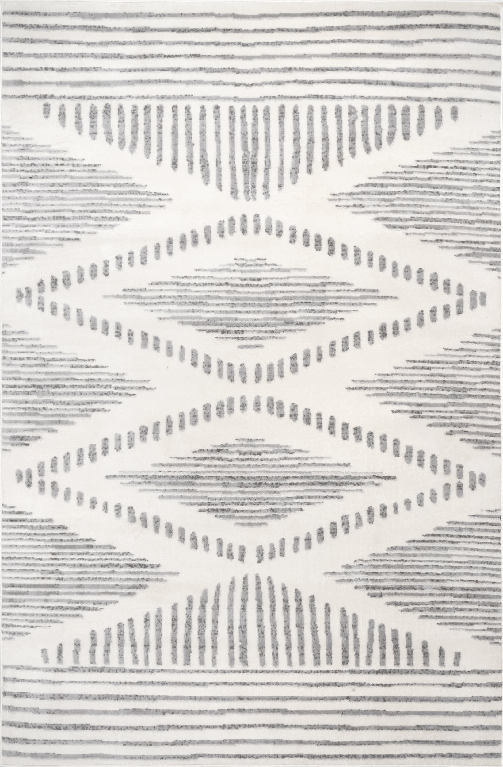 Striped Hourglass Rug | Light Grey Main image