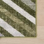 Reeba Washable Distressed Rug | Green