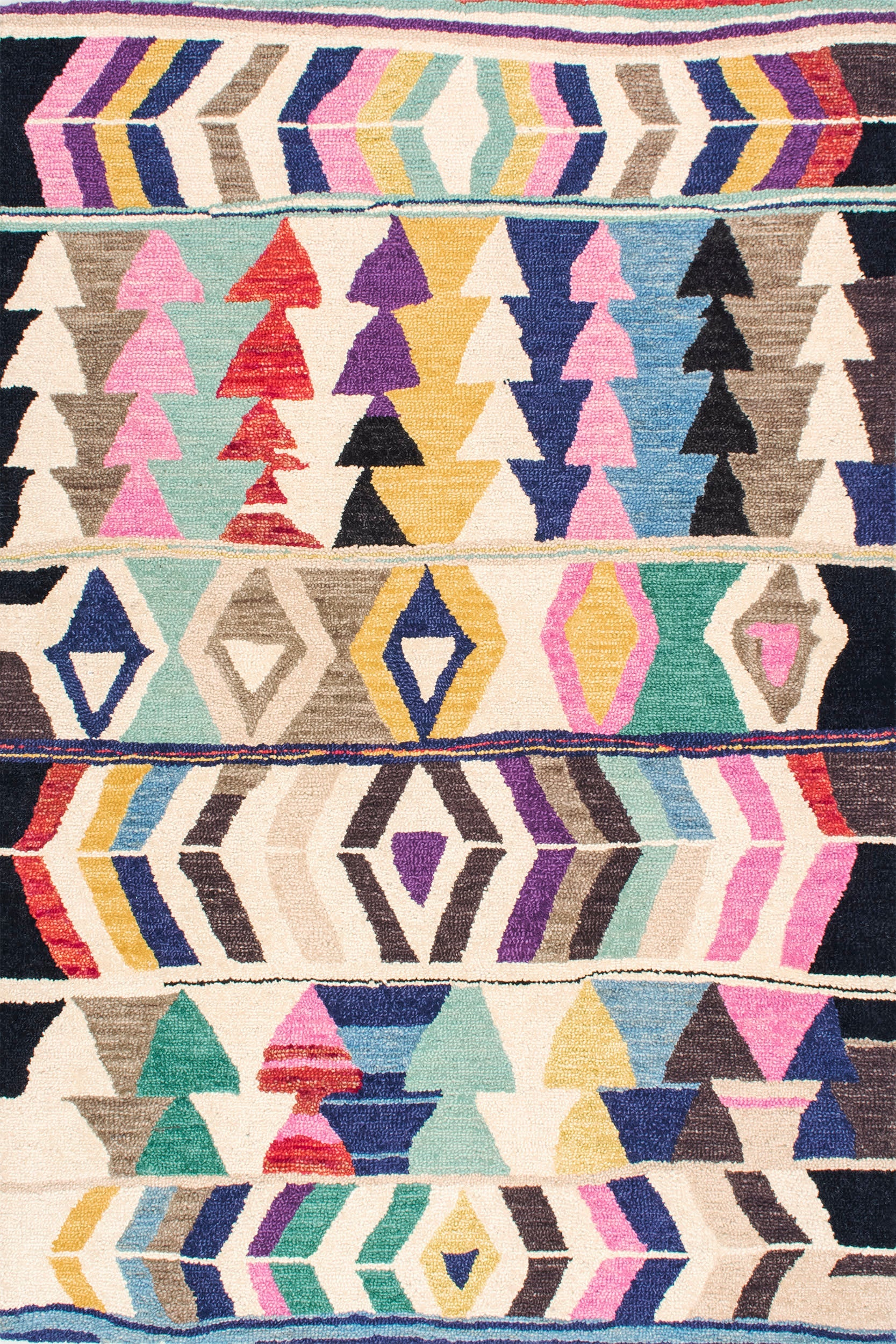 Wool Geometric Rug | Multicolor Main image