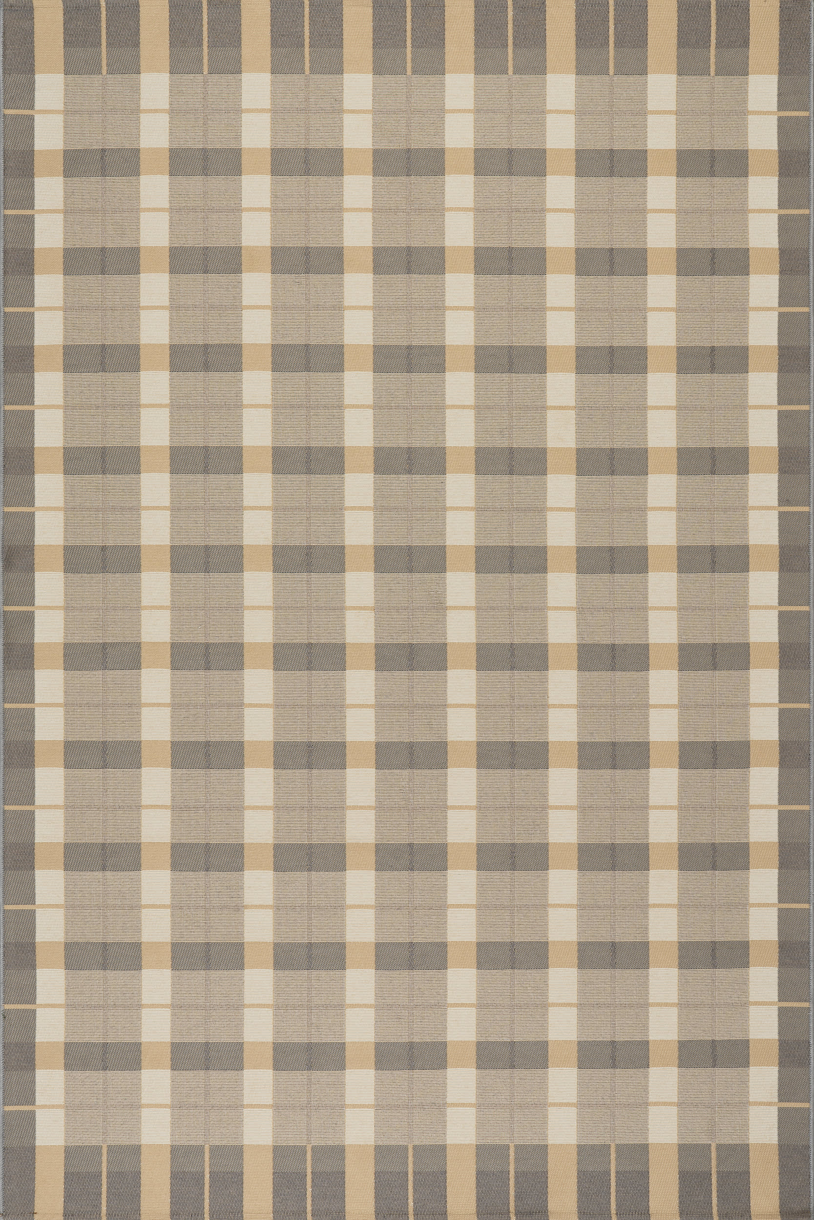 Sundara Modern Plaid Indoor/Outdoor Rug | Blue Secondary image