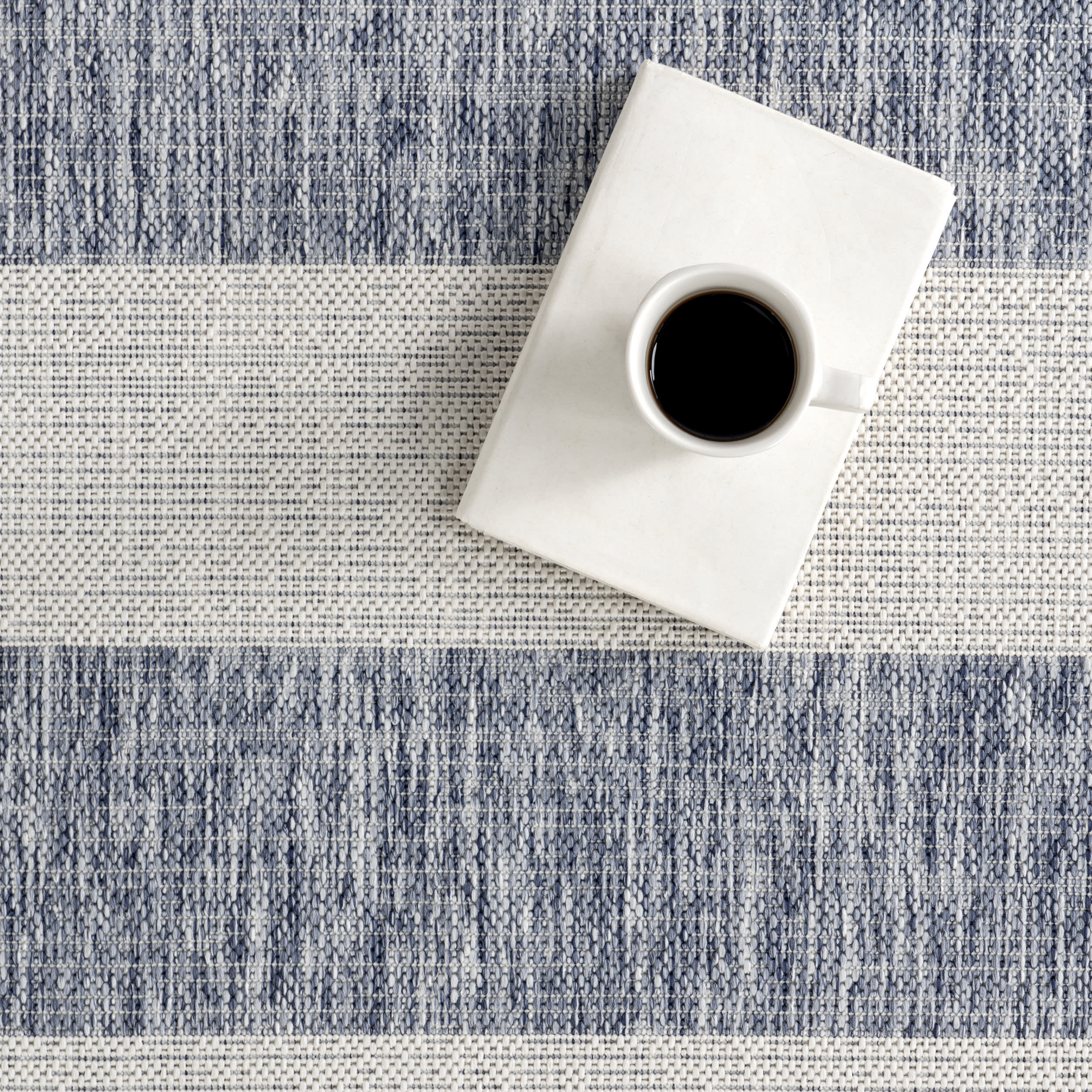 Ariah Wide Stripes Indoor/Outdoor Rug | Blue