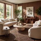 Afra Trellis Bohemian Hand Tufted Wool Rug | Brown