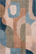 Jenice Abstract Washable Rug | Multicolor