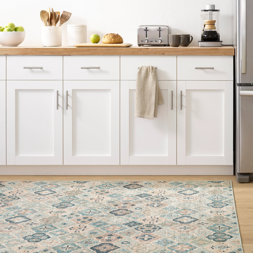 Pali Machine Washable Rug | Blue