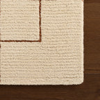 Caligo Mid Century Modern Bordered Rug | Brick