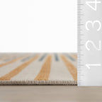 Mauzi Modern Striped Washable Rug | Golden
