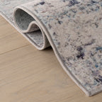 Glacier Abstract Washable Rug | Grey