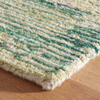 Ladycross Hand Hooked Wool Rug | Green
