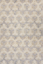 Senava Modern Geometric Washable Rug | Grey