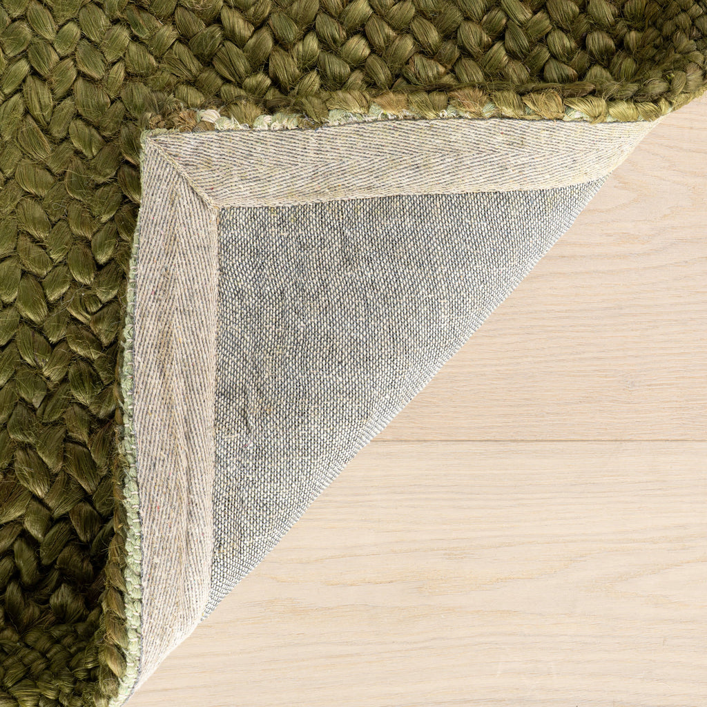 Thale Textured Handmade Jute Rug | Moss