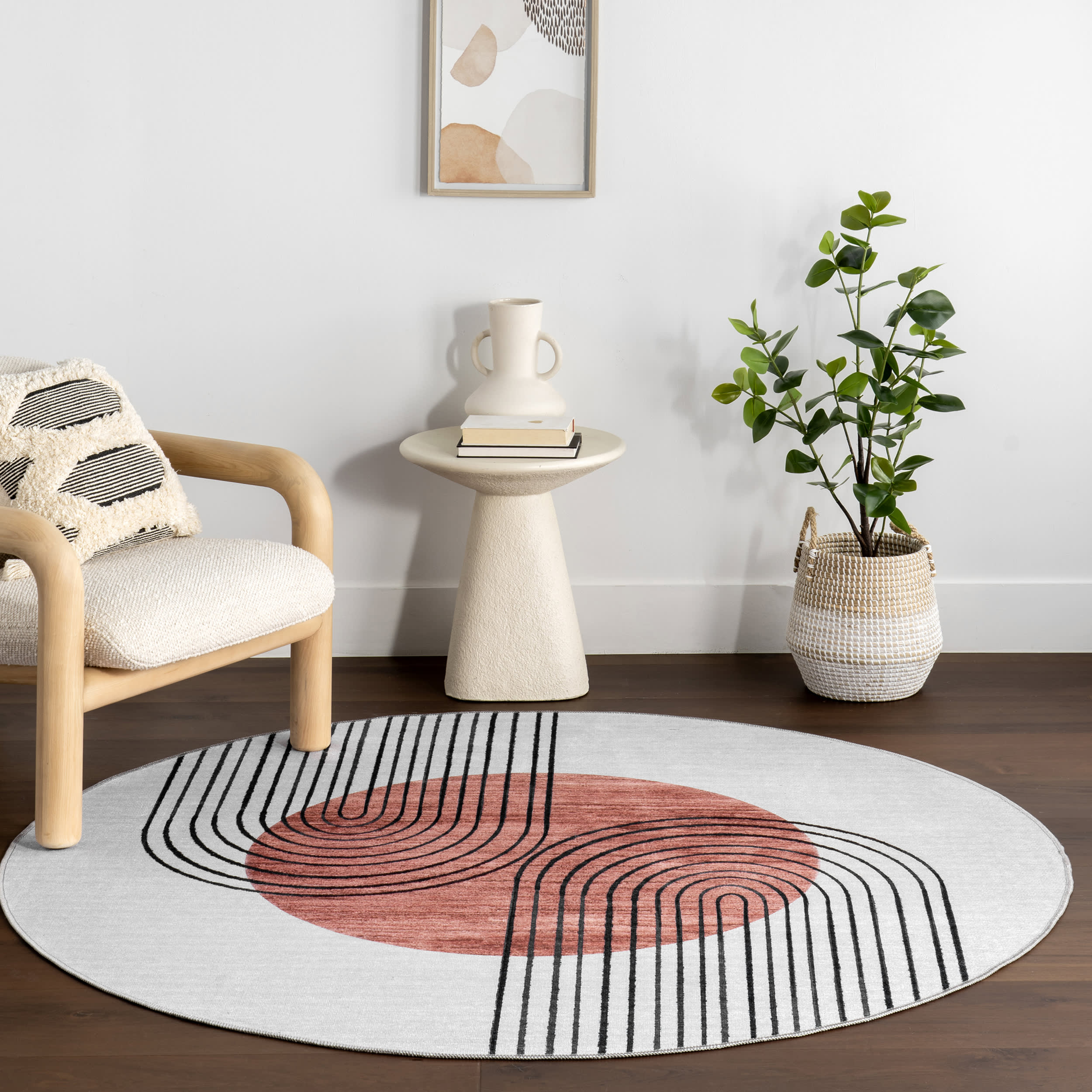 Carlotta Washable Desert Sunset Rug | Burnt Orange Secondary image