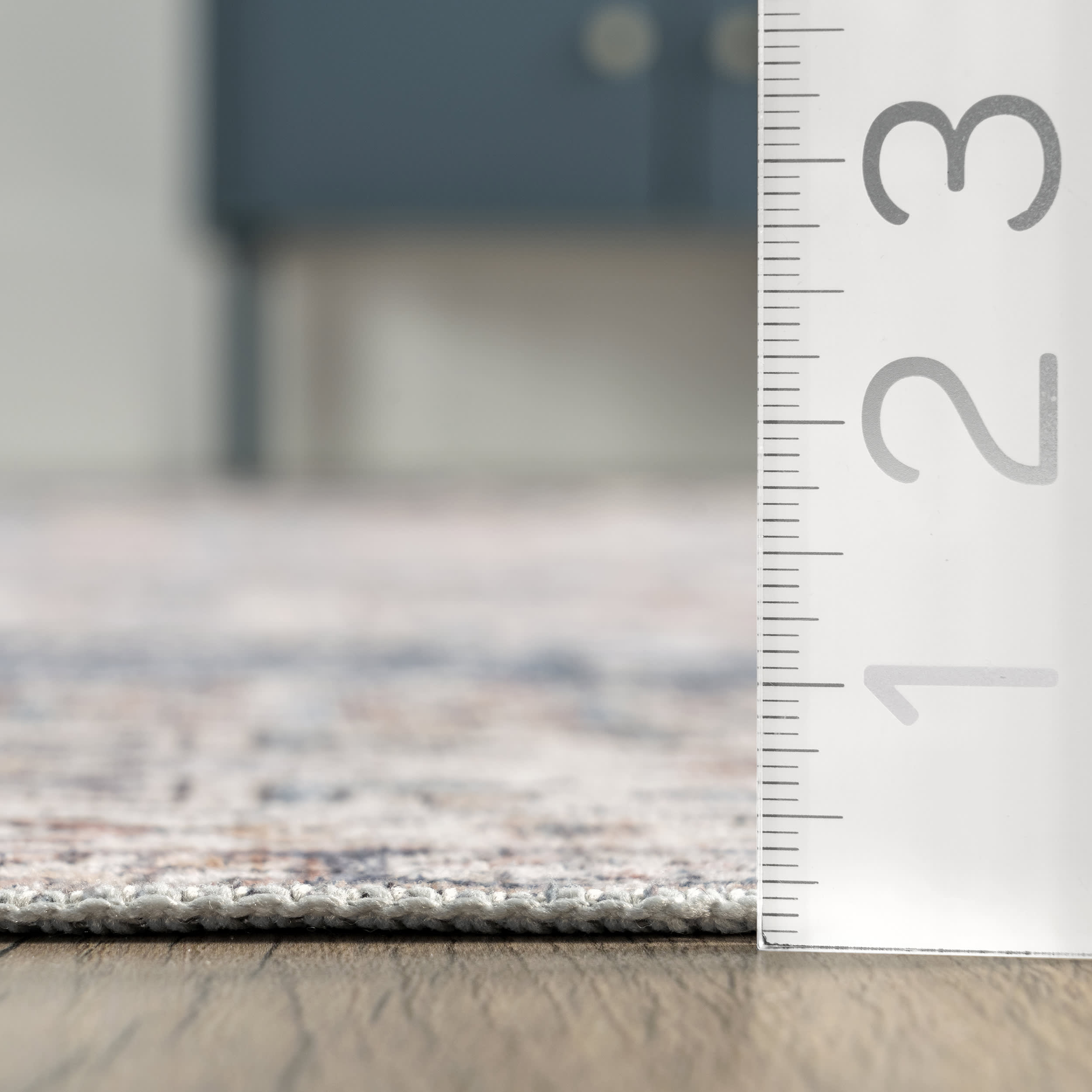 Allison Faded Washable Rug | Blue