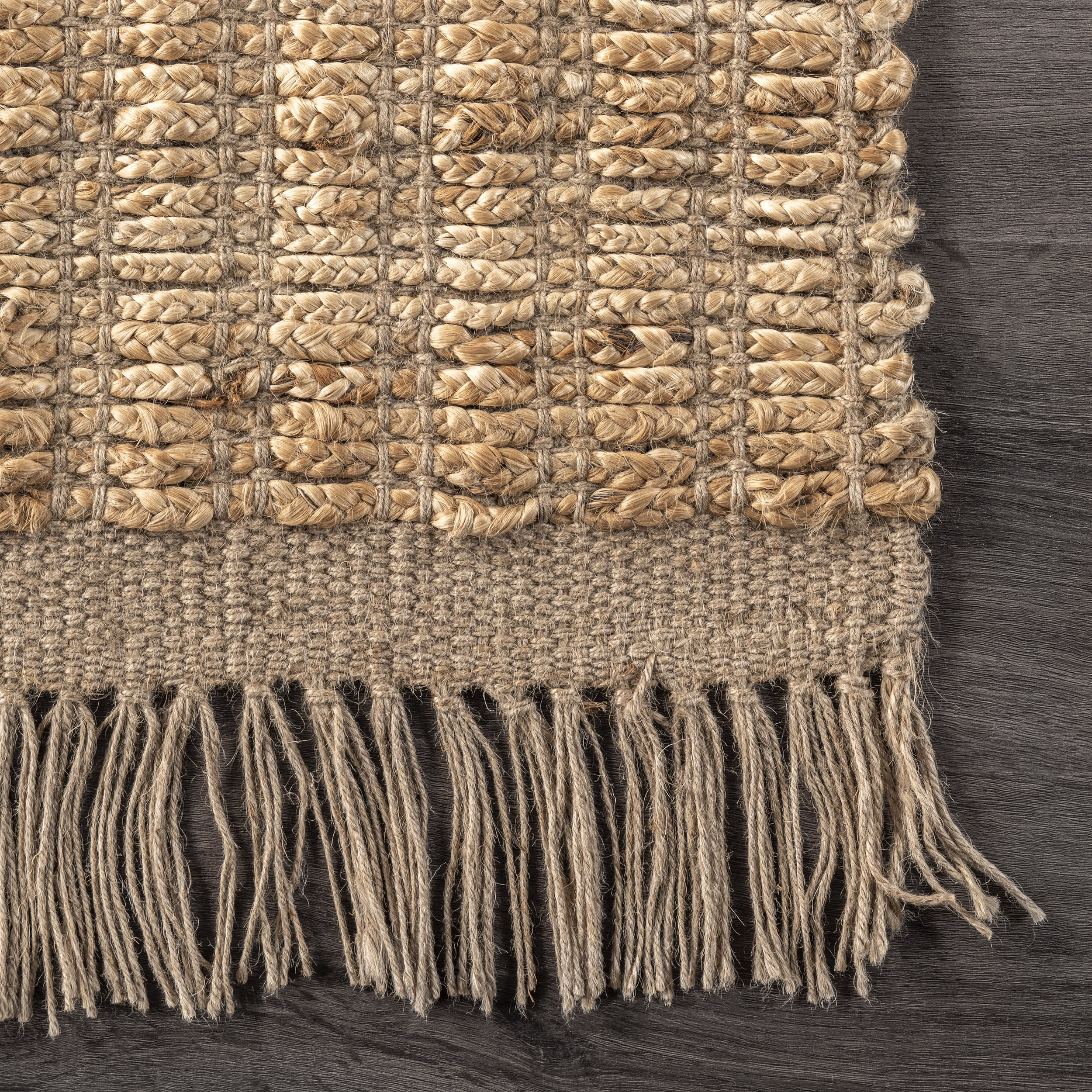 Pampas Jute Tasseled Rug | Natural
