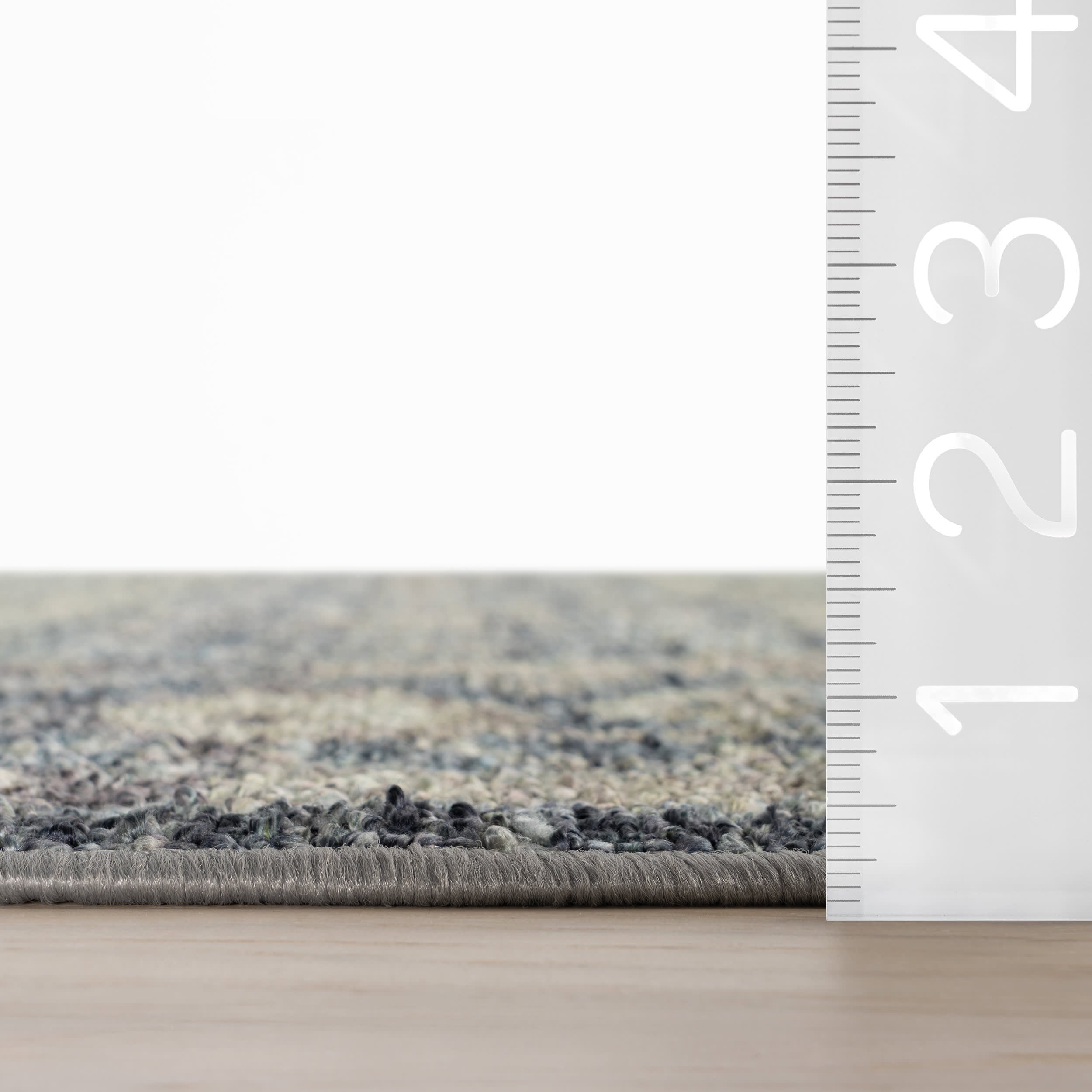 Calvaya Traditional Bordered Washable Rug | Blue