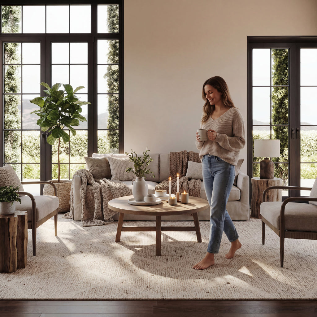 Afra Trellis Bohemian Hand Tufted Wool Rug | Sand