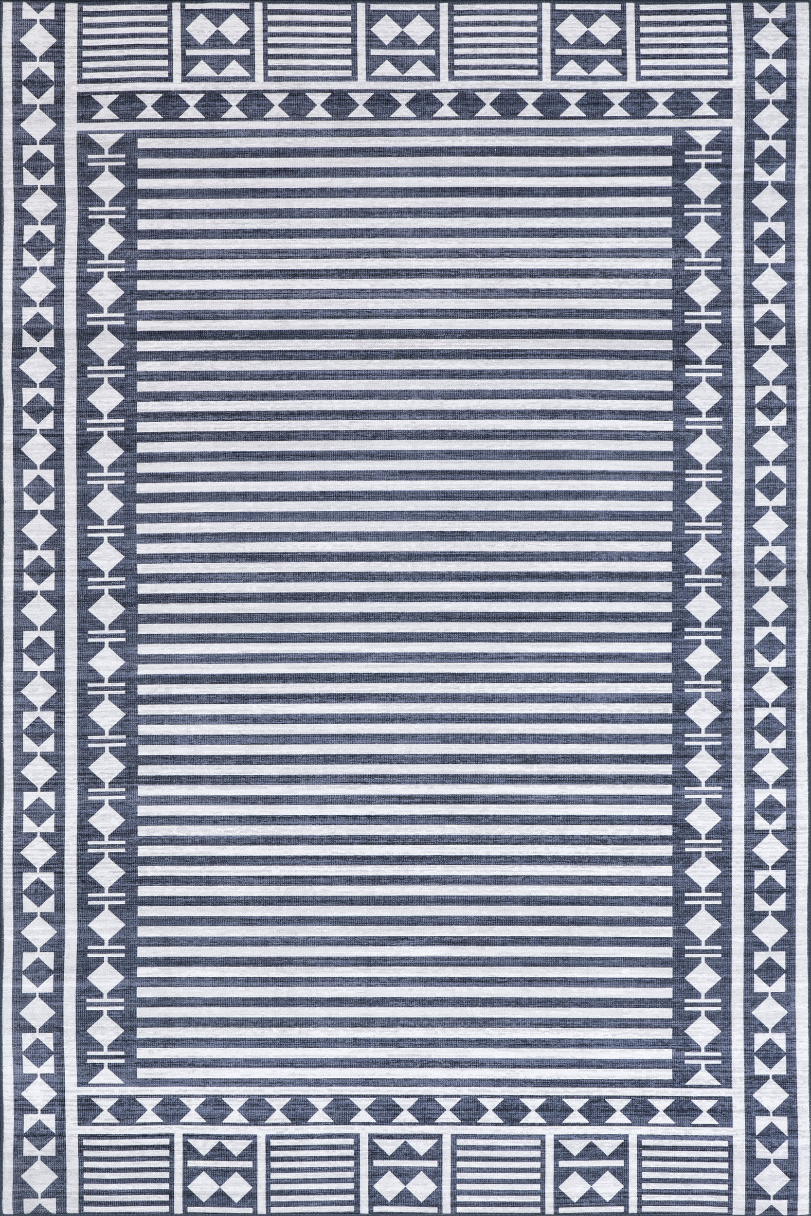 Chloe Striped Washable Indoor/Outdoor Rug | Blue Main image