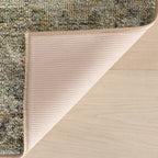 Veloura Traditional Bordered Washable Rug | Green