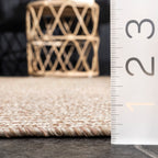 Ashen Braided Tassel Indoor/Outdoor Rug | Tan