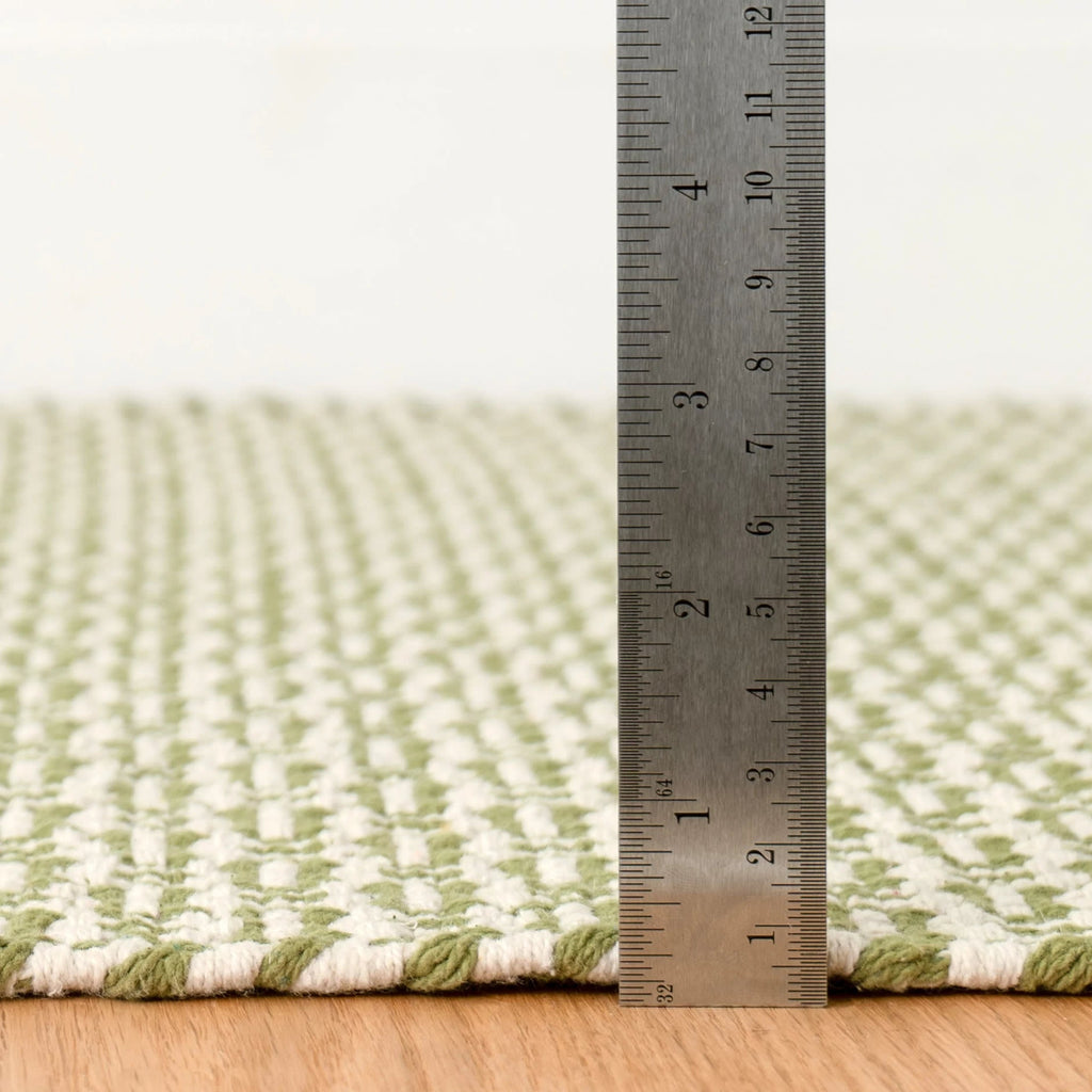 Miss Muffet Handwoven Cotton Rug | Olive