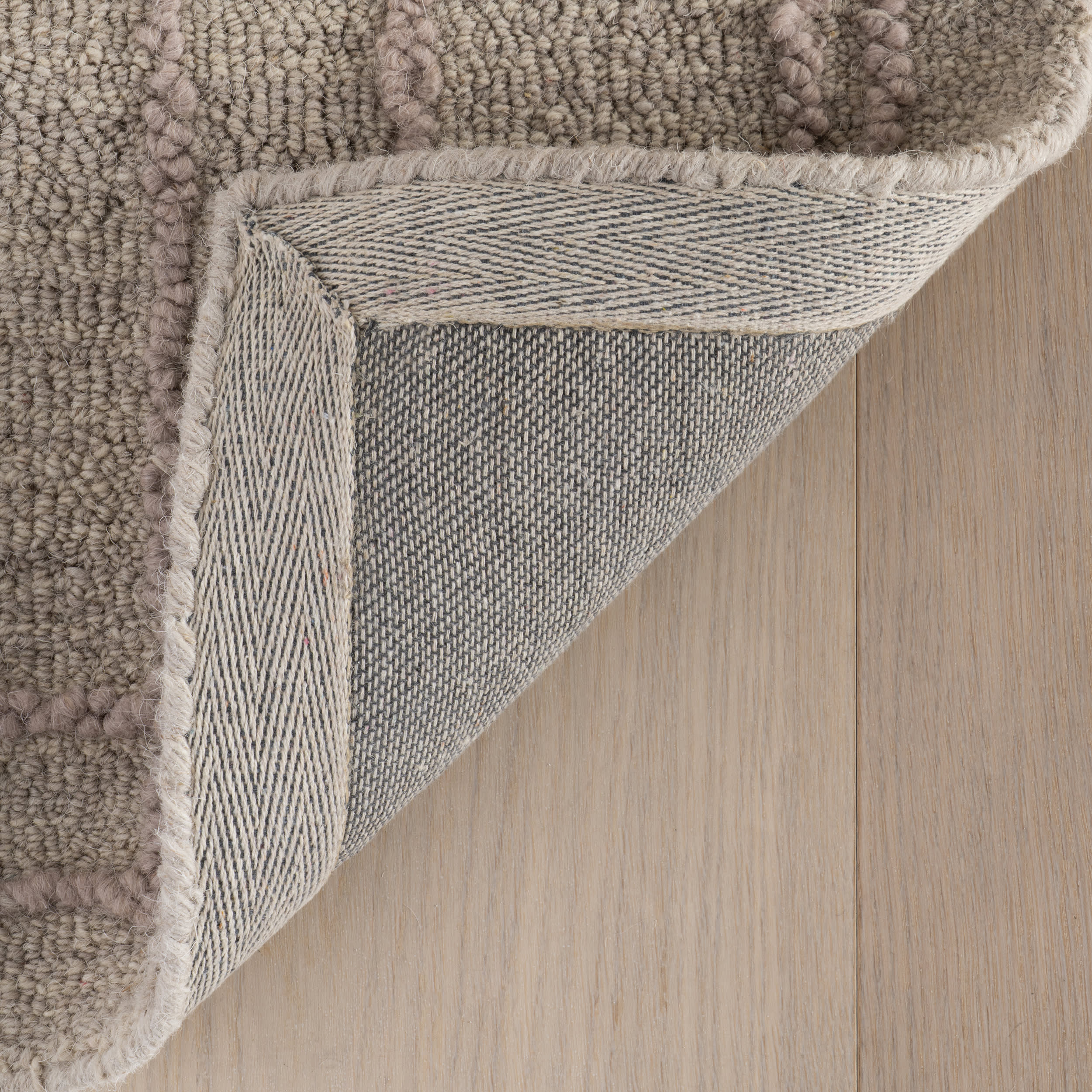 Maivy Bohemian Striped Wool Rug | Grey