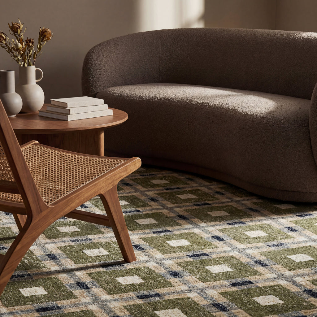 Sorelle Modern Plaid Rug | Green