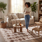 Fanice Bohemian Washable Rug | Brown
