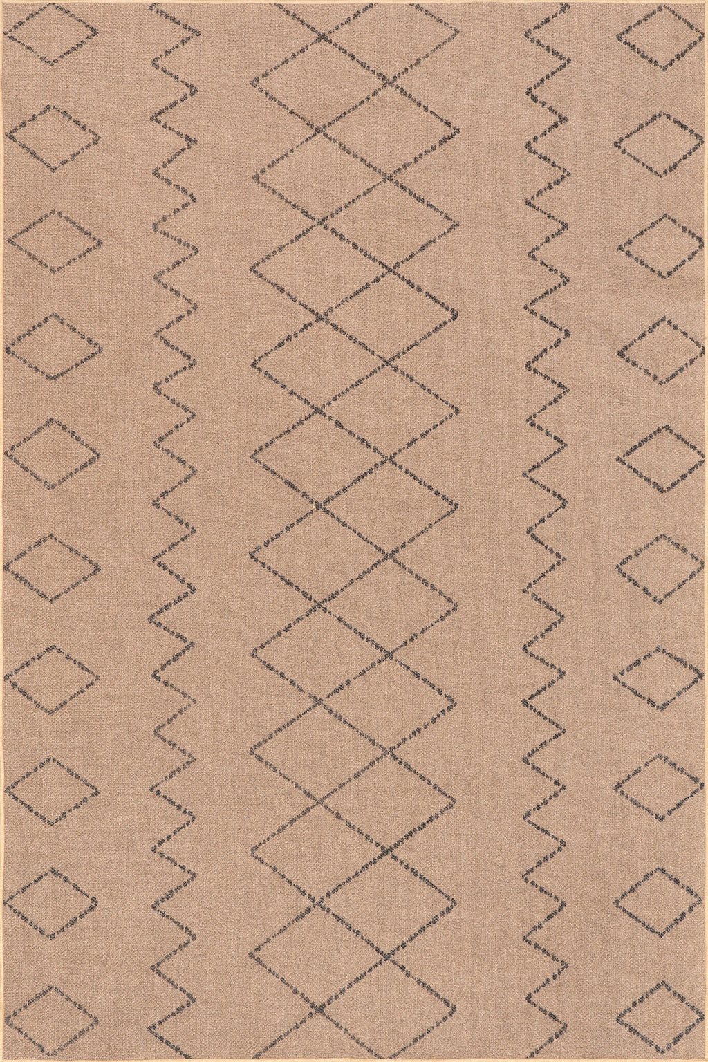 Alexandra Easy-Jute Washable Zig Zag Rug | Natural