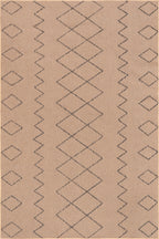 Alexandra Easy-Jute Washable Zig Zag Rug | Natural